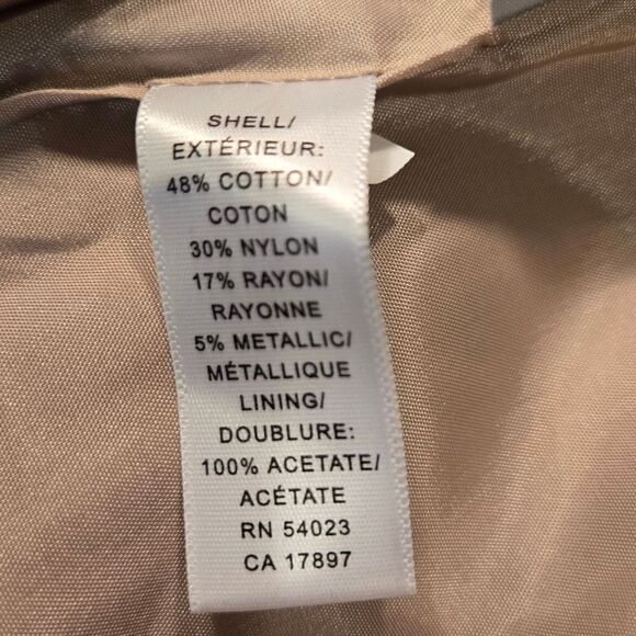 Banana Republic Floral Lace Metallic  Skirt Sz 2 - Picture 8 of 11